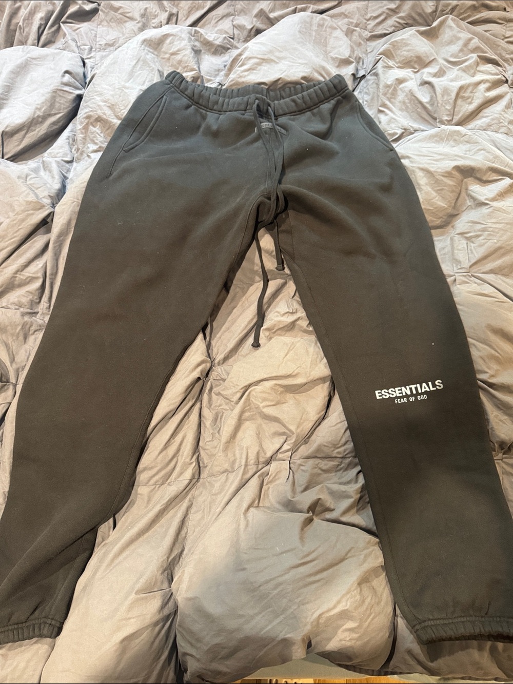 Fear of God Essentials Black Logo Sweatpants